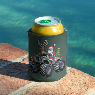 Rafraîchisseur Pour Canette Camion monstre Noël Santa Fêtes Enfants