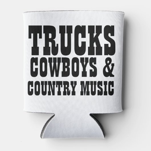 Rafraîchisseur Pour Canette Camions Cowboys & Country Music Can Cooler (Devant)