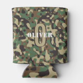 Rafraîchisseur Pour Canette Camo camouflage vert Brown beige Nom du monogramme (Dos)