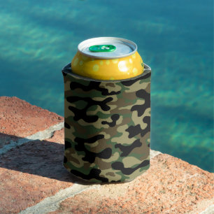 Rafraîchisseur Pour Canette Camouflage Militaire de Bois