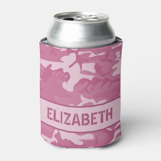 Rafraîchisseur Pour Canette Camouflage Monogramme Pink Can Cooler (Can devant)