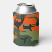 Rafraîchisseur Pour Canette Camouflage orange et vert, Militaire, Armée (Can Dos)
