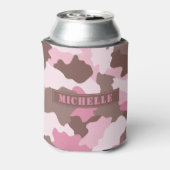 Rafraîchisseur Pour Canette Camouflage rose Camo Girly Nom du monogramme (Can Dos)