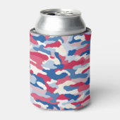 Rafraîchisseur Pour Canette Camouflage rouge blanc et bleu (Can devant)