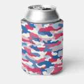 Rafraîchisseur Pour Canette Camouflage rouge blanc et bleu (Can Dos)