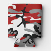 Rafraîchisseur Pour Canette Camouflage rouge et gris, Militaire, Armée (Devant)