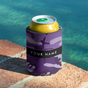 Rafraîchisseur Pour Canette Camouflage violet Votre nom Personnalisez