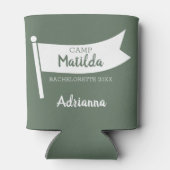Rafraîchisseur Pour Canette Camp Bachelorette Mountain Drapeau vert Camping (Dos)