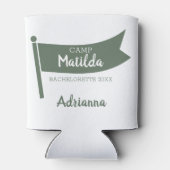 Rafraîchisseur Pour Canette Camp Bachelorette Mountain Drapeau vert Camping (Dos)