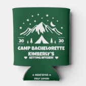 Rafraîchisseur Pour Canette Camp de mariage vert Enterrement de vie de jeune f (Dos)