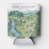 Rafraîchisseur Pour Canette Camping Bachelor Week-end Personnalisé (Devant)