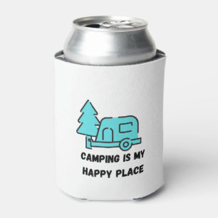 Rafraîchisseur Pour Canette Camping est mon Happy Place on a Can Cooler