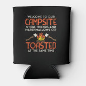 Rafraîchisseur Pour Canette Camping feu et Marshmallows (Devant)