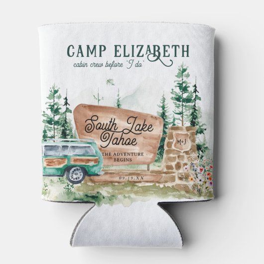 Rafraîchisseur Pour Canette Camping illustré | Bachelorette (Dos)