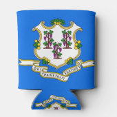 Rafraîchisseur Pour Canette Can Cooler avec drapeau de Connecticut State, USA. (Dos)