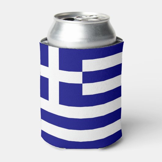 Rafraîchisseur Pour Canette Can Cooler avec drapeau de la Grèce (Can devant)