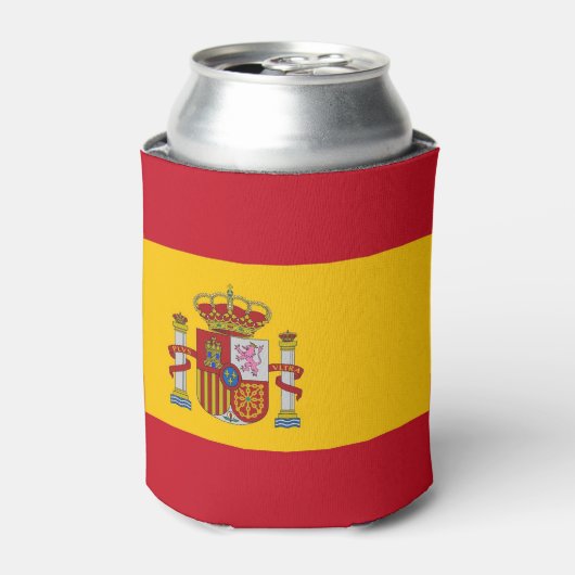 Rafraîchisseur Pour Canette Can Cooler avec drapeau d'Espagne (Can devant)