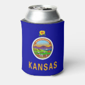 Rafraîchisseur Pour Canette Can Cooler avec le drapeau de Kansas State, USA. (Can Dos)