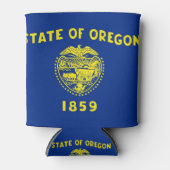 Rafraîchisseur Pour Canette Can Cooler avec le drapeau de l'Oregon, États-Unis (Devant)