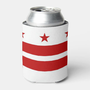 Rafraîchisseur Pour Canette Can Cooler avec le drapeau de Washington DC, USA.