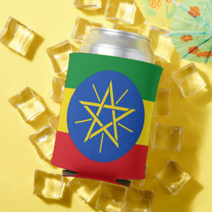 Rafraîchisseur Pour Canette Can Cooler avec le drapeau d'Ethiopie