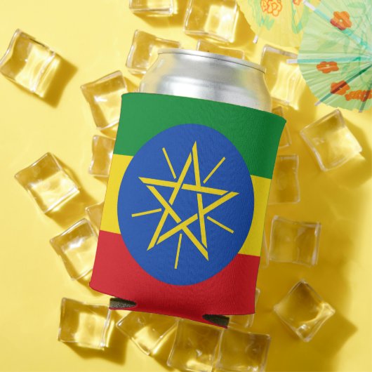 Rafraîchisseur Pour Canette Can Cooler avec le drapeau d'Ethiopie (Été in situ)