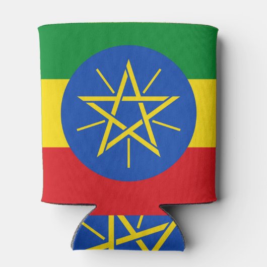 Rafraîchisseur Pour Canette Can Cooler avec le drapeau d'Ethiopie (Dos)