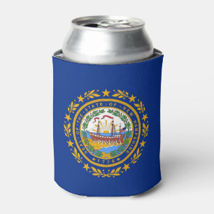 Rafraîchisseur Pour Canette Can Cooler avec le drapeau du New Hampshire State,