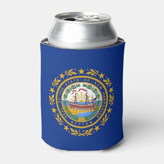Rafraîchisseur Pour Canette Can Cooler avec le drapeau du New Hampshire State, (Can devant)