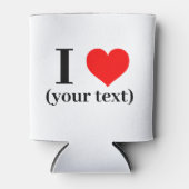 Rafraîchisseur Pour Canette Can Cooler - Custom I heart (votre texte) (Devant)