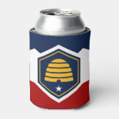 Rafraîchisseur Pour Canette Can Cooler with new flag of Utah State, USA (Can devant)