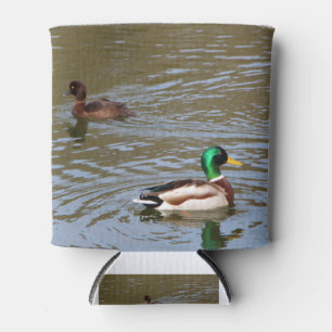 Rafraîchisseur Pour Canette Canard colvert et canard touffu sur une rivière
