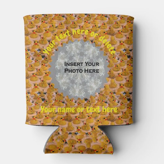 Rafraîchisseur Pour Canette Canards en caoutchouc Photo personnalisée (Dos)