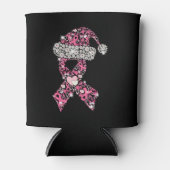 Rafraîchisseur Pour Canette Cancer du sein Forme de ruban Noël Père Noël Ruban (Devant)