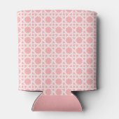 Rafraîchisseur Pour Canette Canne rose et blanche | Rattan | Monogramme (Dos)