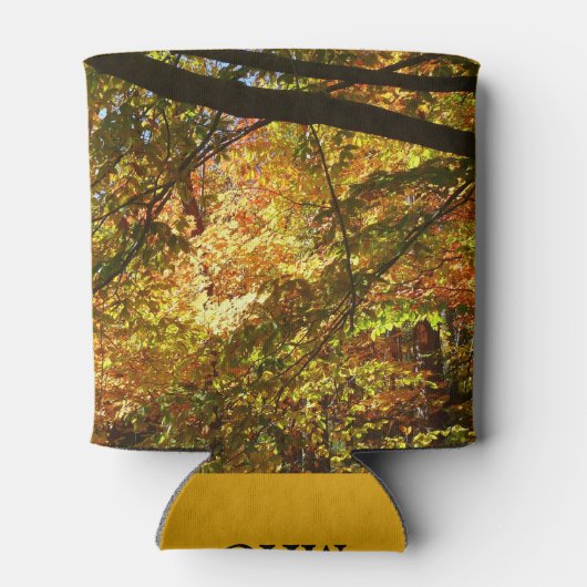 Rafraîchisseur Pour Canette Canopée Feuilles d'automne I Jaune Automne Nature (Dos)