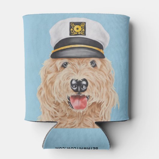 Rafraîchisseur Pour Canette Capitaine Goldendoodle Can Cooler (Dos)