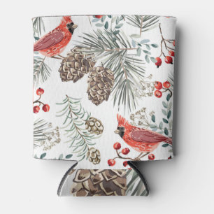 Rafraîchisseur Pour Canette Cardinal Birds Noël Motif Vintage