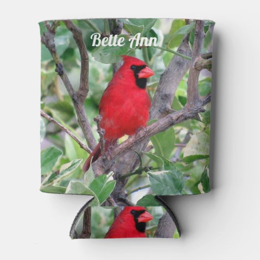Rafraîchisseur Pour Canette Cardinal personnalisé - Jardin Bird Can Cooler (Devant)