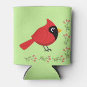 Rafraîchisseur Pour Canette Cardinal Rouge Cardinal Cardinal aux Fleurs (Devant)