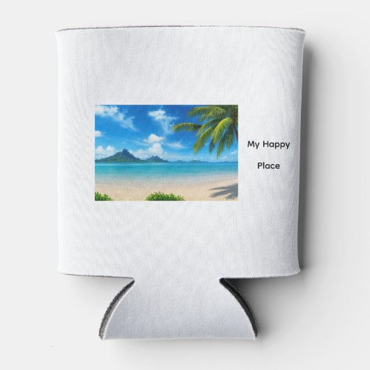 Rafraîchisseur Pour Canette Caribbean Beach My Happy Place (Devant)