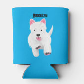 Rafraîchisseur Pour Canette Caricature blanche de terrier de l'ouest (Dos)