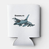 Rafraîchisseur Pour Canette Caricature d'avion de chasse militaire (Dos)