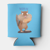 Rafraîchisseur Pour Canette Caricature de chipmunk à grosses joues mignonnes (Devant)