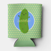 Rafraîchisseur Pour Canette Caricature de concombre vert mou (Devant)