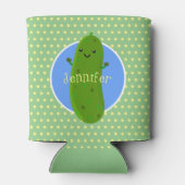 Rafraîchisseur Pour Canette Caricature de concombre vert mou (Dos)