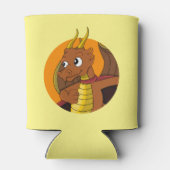 Rafraîchisseur Pour Canette Caricature de dragon orange (Dos)