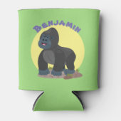 Rafraîchisseur Pour Canette Caricature de gros gorilles joyeux (Devant)