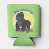 Rafraîchisseur Pour Canette Caricature de gros gorilles joyeux (Dos)