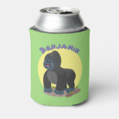 Rafraîchisseur Pour Canette Caricature de gros gorilles joyeux (Can Dos)